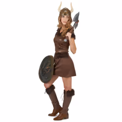 Sexy brown Viking costume for women
