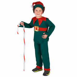 Children's green Christmas elf costume - 4 to 6 years