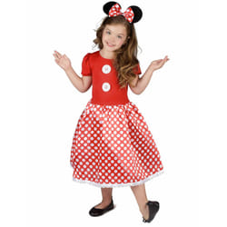 ) Girls' white polka dot mouse costume - 3 - 4 years (XS