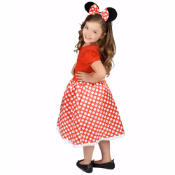 ) Girls' white polka dot mouse costume - 3 - 4 years (XS