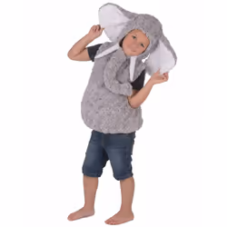 ) Children's gray elephant costume - 3-4 years (98-104cm