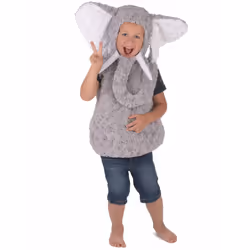 ) Children's gray elephant costume - 3-4 years (98-104cm