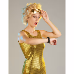 Women's Gold Sequin Disco Costume - Medium