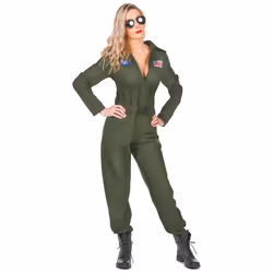 Women's airplane pilot costume - L