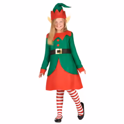 ) Girls' Christmas elf dress costume - 4 - 6 years (S