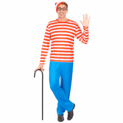 Men's striped hiker costume - S