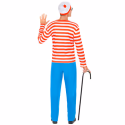 Men's striped hiker costume - XL