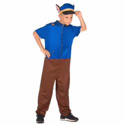 ) Children's blue police dog costume - L 10-12 years (130-140 cm