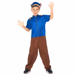 ) Children's blue police dog costume - M 7-9 years (120-130 cm