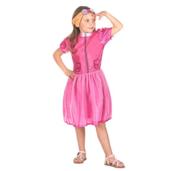 ) Pink aviator dog costume for girls - M 7-9 years (120-130 cm