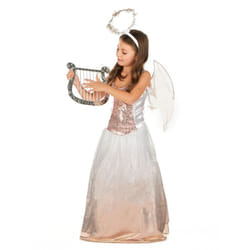) Girls' rose gold angel costume - M 7-9 years (120-130 cm