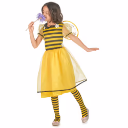 ) Bee tutu costume with wings for girls - M 7-9 years (120-130 cm