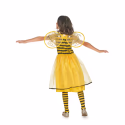 ) Bee tutu costume with wings for girls - M 7-9 years (120-130 cm