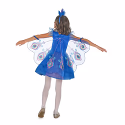 ) Girls' sequined peacock costume - L 10-12 years (130-140 cm