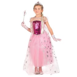 Girls' pink princess costume and accessories - Ages 8 - 10