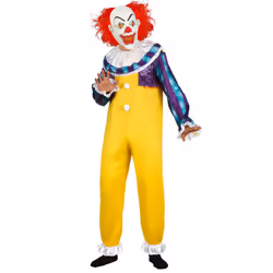 Adult horror movie clown costume - Small