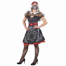 Women's black and white fortune teller costume - XL