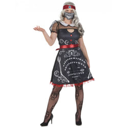 Women's black and white fortune teller costume - M