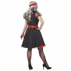 Women's black and white fortune teller costume - M