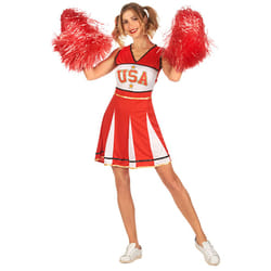 Red USA cheerleader costume for women - S
