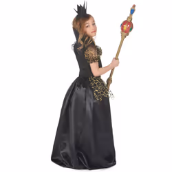 ) Evil black queen girl costume - S 4-6 years (110-120 cm