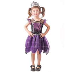 ) Girls' purple witch costume - M 7-9 years (120-130 cm