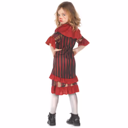 ) Girls' terrifying red clown costume - M 7-9 years (120-130 cm