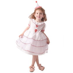 ) White clown skull costume for girls - L 10-12 years (130-140 cm
