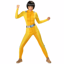 ) Women's yellow shock spy costume - M (40/42