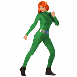 ) Women's Green Shock Spy Costume - S (36/38
