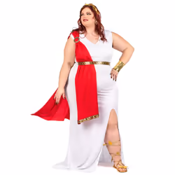 Plus size Roman goddess draped women's costume