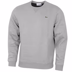 Lacoste Mens 2021 Sport Soft Cotton Blend Ribbed Collar Fleece Sweater - 3XL, Silver Chine Elephant