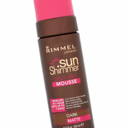 Rimmel London SunShimmer Instant Self Tan Bronzing Mousse, 150 ml - Dark Matte