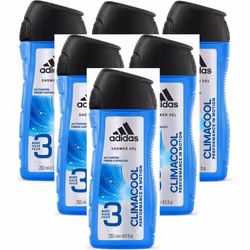 3 x Adidas Body Hair Face Shower Gel Activated Fresh Capsules 250ml - Climacool