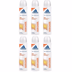 6 x Adidas 72H Anti Perspirant Female Body Spray 150ml - Adipower
