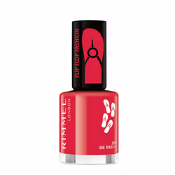 Rimmel 60 Seconds Flip Flop Fashion 312 be Red-y 8ml, 8 ml, Red, Be Red-y, Coloring, Bottle, Brush