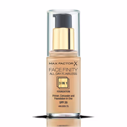 Max Factor Facefinity All Day Flawless 3 in 1, 075 Golden, 30ml, Pump bottle, Cream, Universal, Anti-dark circle, Anti-irrita ...