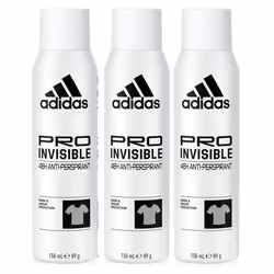 3 x Adidas 48H Anti Marks Antiperspirant Spray 150ml - Pro Invisible