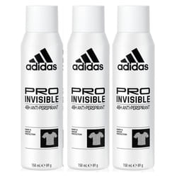3 x Adidas 48H Anti Marks Antiperspirant  Spray 150ml - Pro Invisible