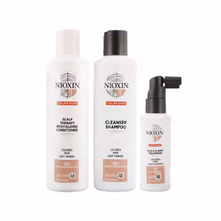 Nioxin 3D Care System - System 3, 3 Part System Kit For Colored Hair And Light Thinning