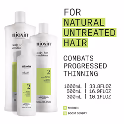 Nioxin System 2 Scalp Therapy Conditioner for Natural Hair with Progressed Thinning  16.9 oz