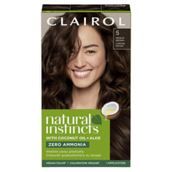 Clairol Natural Instincts Demi-Permanent Hair Dye  5 Medium Brown Hair Color  Pack of 1