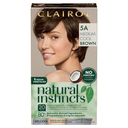Clairol Natural Instincts Demi-Permanent Hair Dye  5A Medium Cool Brown Hair Color  Pack of 1