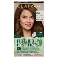 Clairol Natural Instincts Demi-Permanent Hair Dye  5G Medium Golden Brown Hair Color  Pack of 1