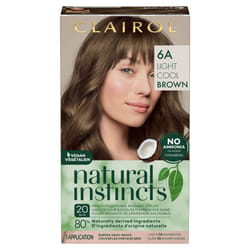 Clairol Natural Instincts Demi-Permanent Hair Dye  6A Light Cool Brown Hair Color  Pack of 1