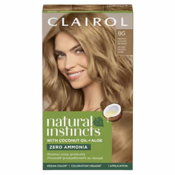 Clairol Natural Instincts Demi-Permanent Hair Dye  8G Medium Golden Blonde Hair Color  Pack of 1
