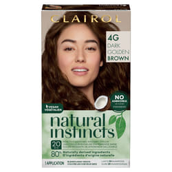 Clairol Natural Instincts Demi-Permanent Hair Dye  4G Dark Golden Brown Hair Color  Pack of 1