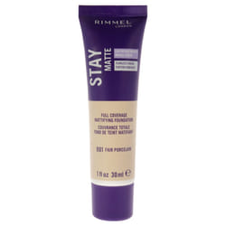 Rimmel London Stay Matte Lightweight Foundation - 001 Fair Porcelain for Women 1 oz Foundation