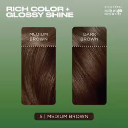 Clairol Natural Instincts Demi-Permanent Hair Dye  5 Medium Brown Hair Color  Pack of 3