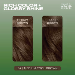 Clairol Natural Instincts Demi-Permanent Hair Dye  5A Medium Cool Brown Hair Color  Pack of 3